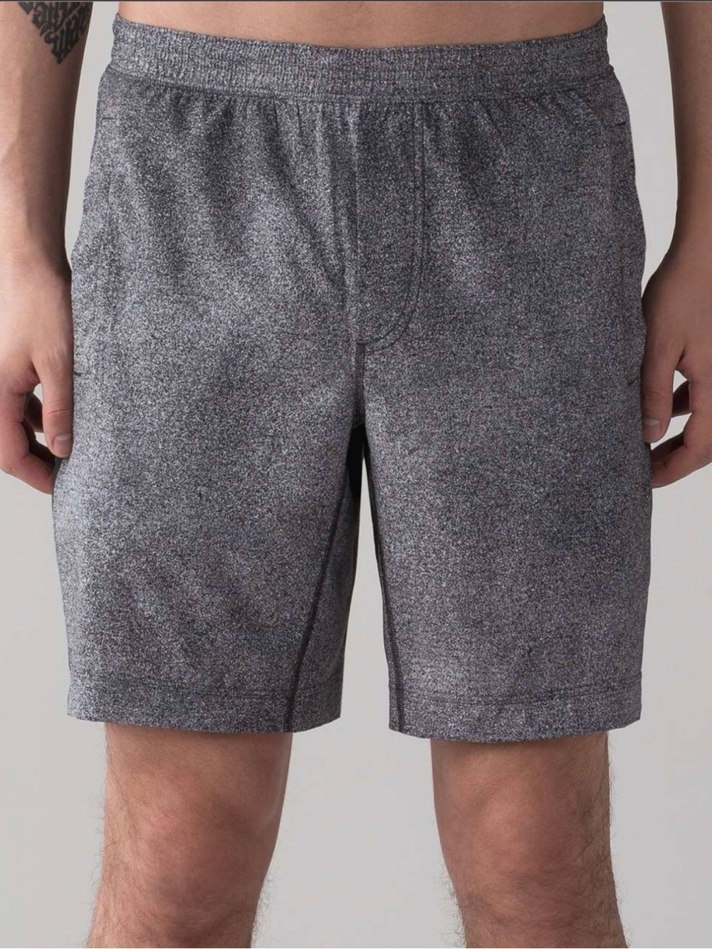 Lululemon Pace Breaker Athletic Shorts XL Heather Gray Elastic Waist Activewear